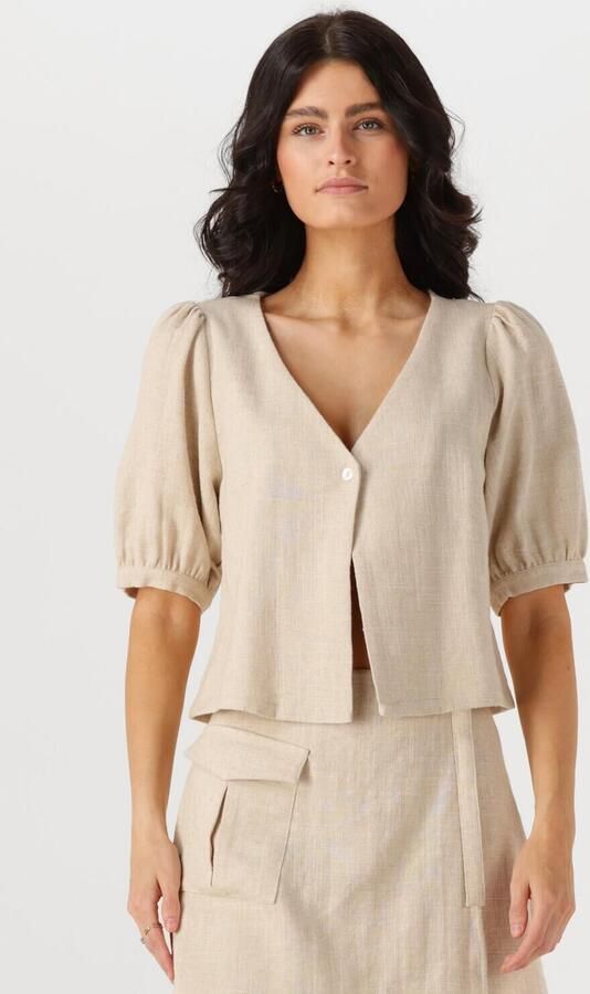 ANOTHER LABEL Dames Blouses Kiek Shirt Zand - Foto 4
