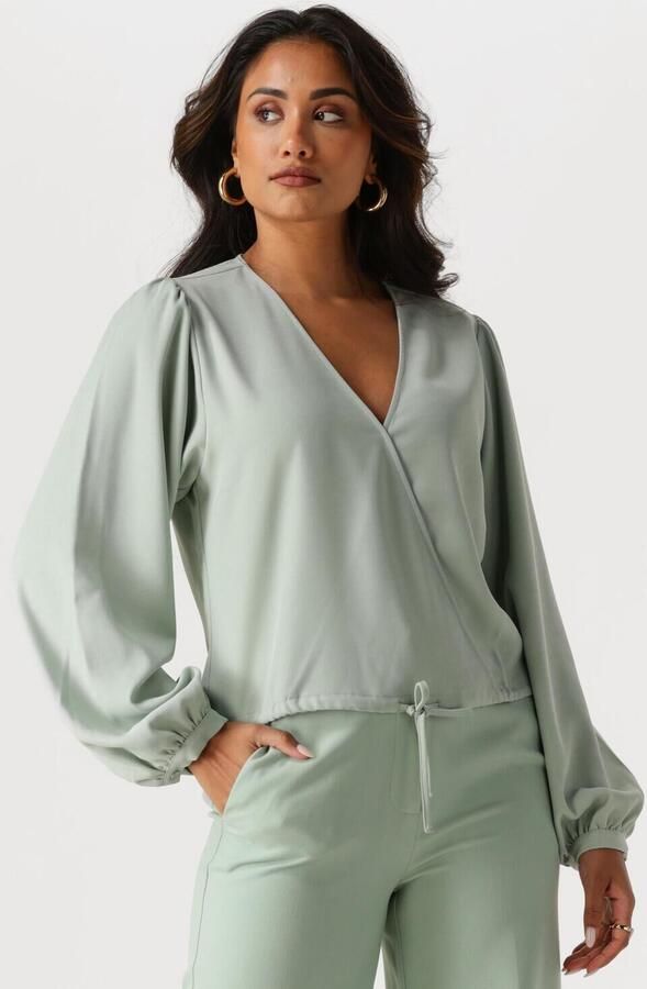 ANOTHER LABEL Dames Blouses Salem Top L s Groen - Foto 4