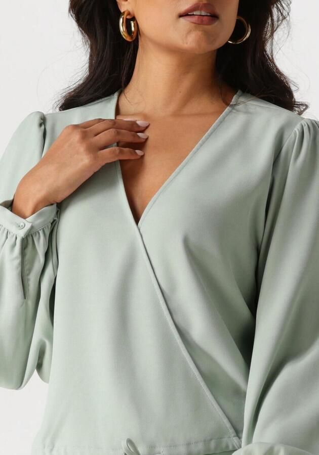 ANOTHER LABEL Dames Blouses Salem Top L s Groen - Foto 2
