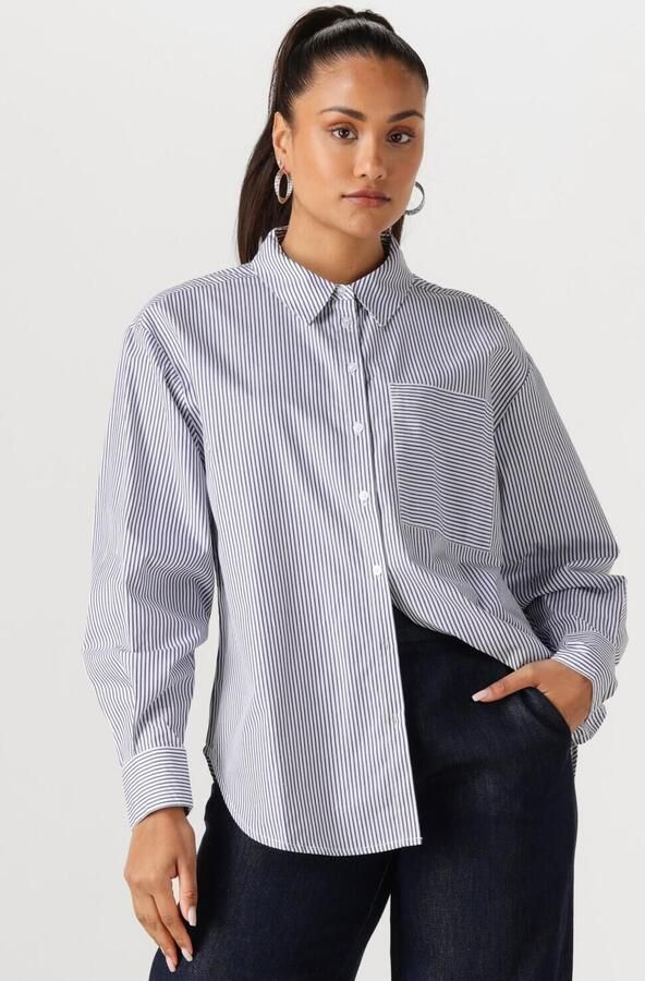 ANOTHER LABEL Dames Blouses Stella Shirt L s Blauw - Foto 4