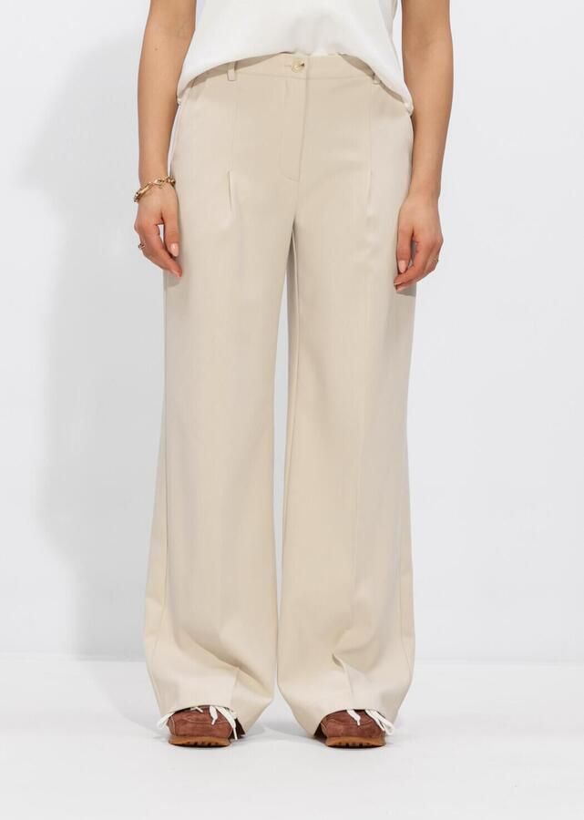 ANOTHER LABEL Dames Broeken Almoore Pleated Pants Beige