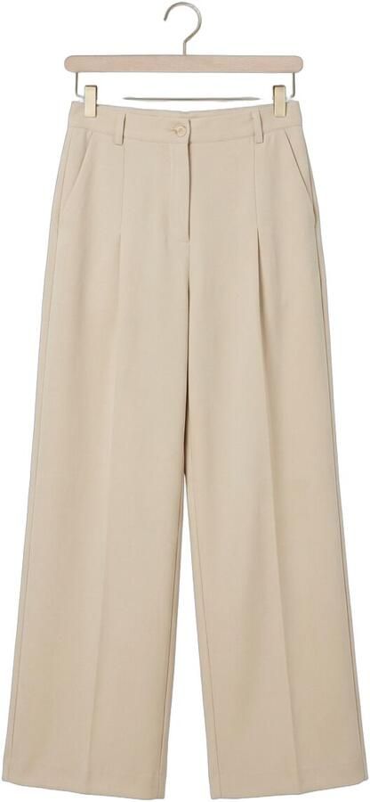 ANOTHER LABEL Dames Broeken Almoore Pleated Pants Beige - Foto 4