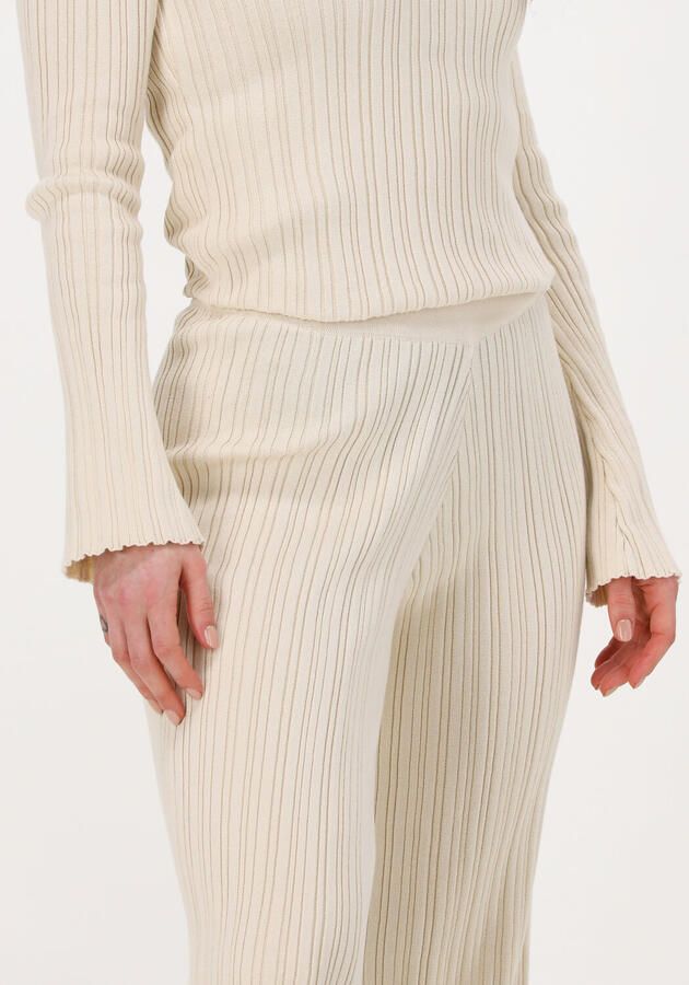 Another-Label straight fit broek Aurelie van biologisch katoen beige - Foto 2