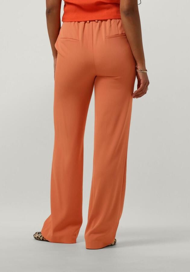 Another-Label high waist straight fit pantalon oranje