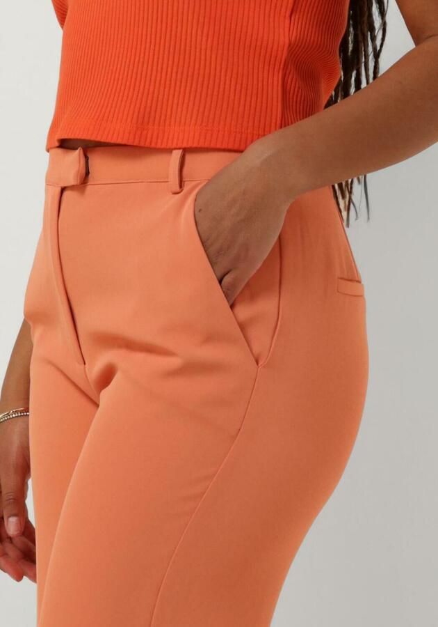 Another-Label high waist straight fit pantalon oranje - Foto 2