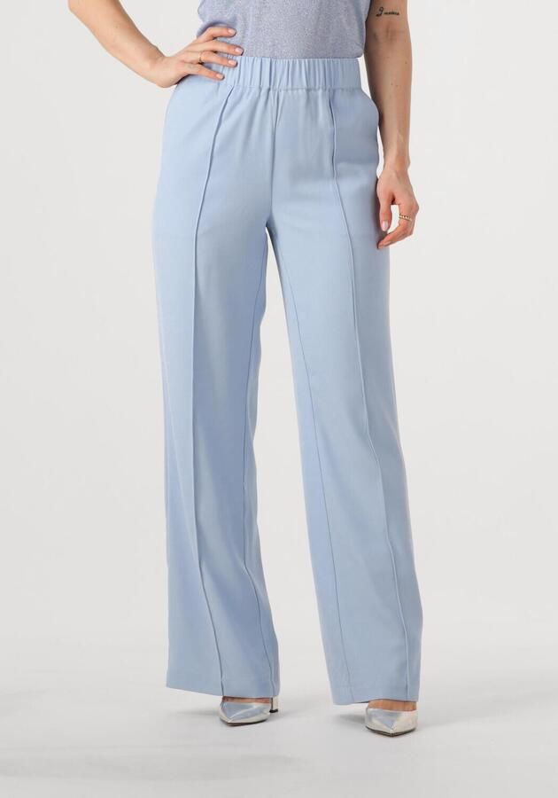 Another-Label straight regular waist broek lichtblauw - Foto 4