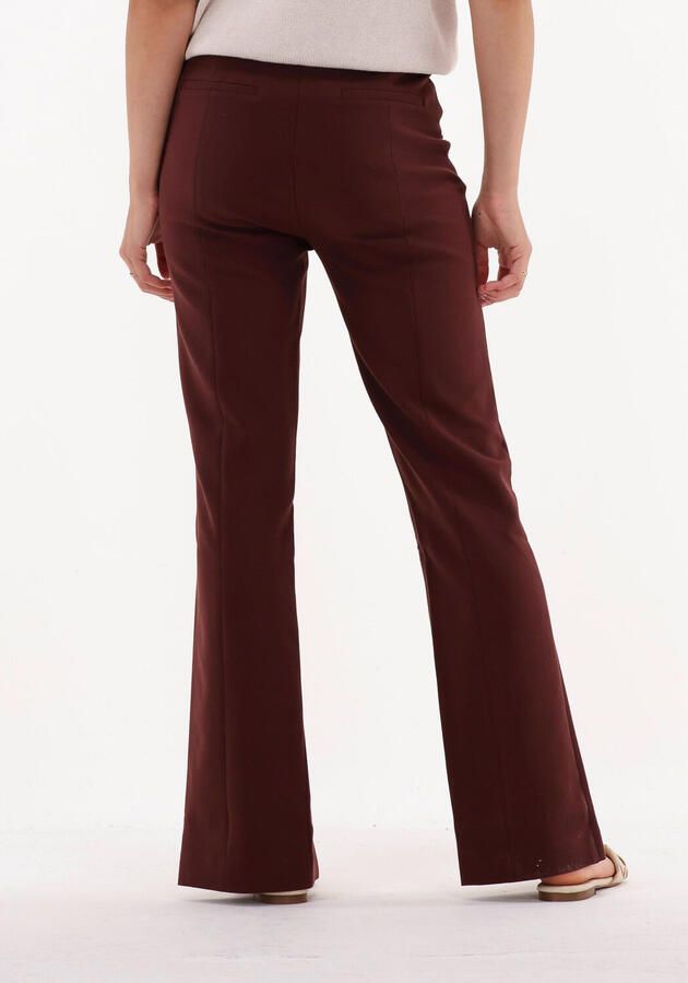 Another-Label high waist flared pantalon Ginger van gerecycled polyester roodbruin - Foto 1