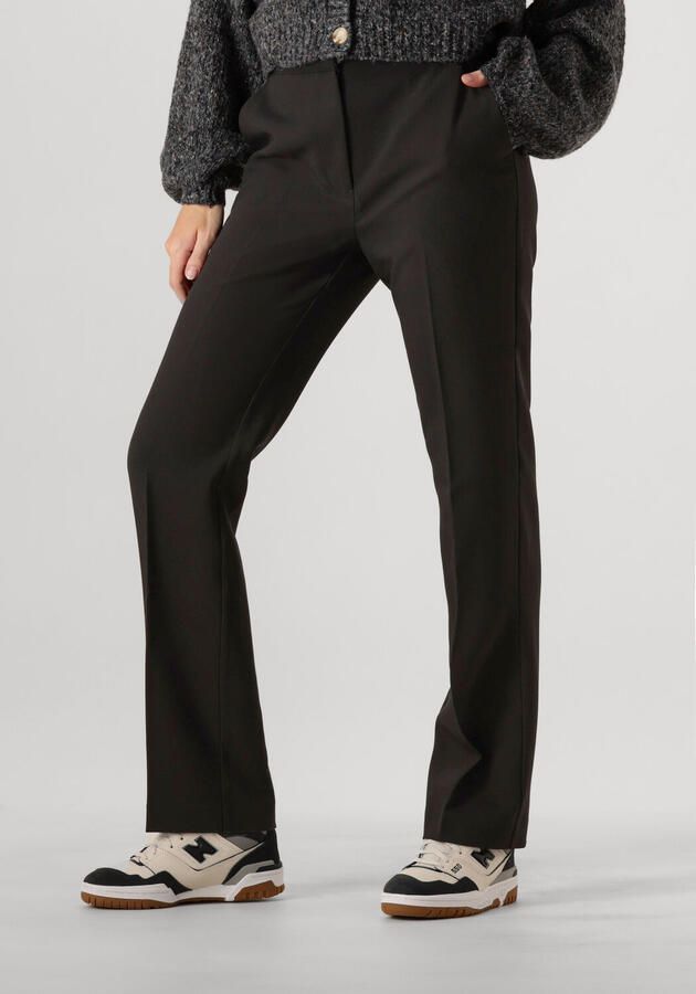 Another-Label low waist tapered fit broek Milly zwart - Foto 4