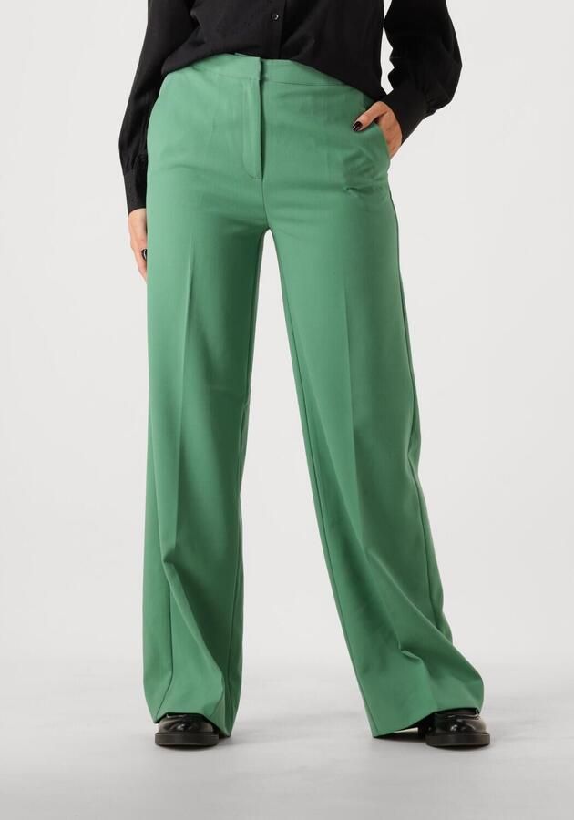 Another-Label high waist straight fit broek Moore groen - Foto 4