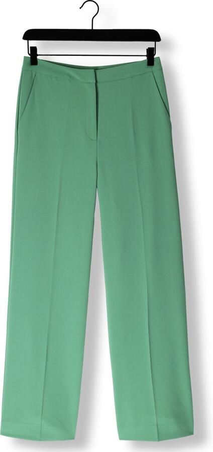 Another-Label high waist straight fit broek Moore groen - Foto 3