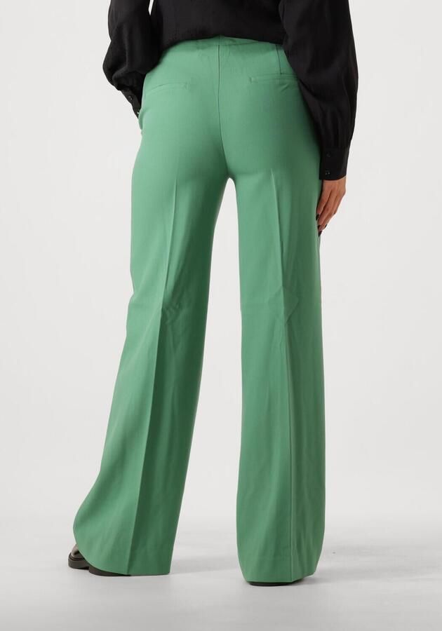 Another-Label high waist straight fit broek Moore groen