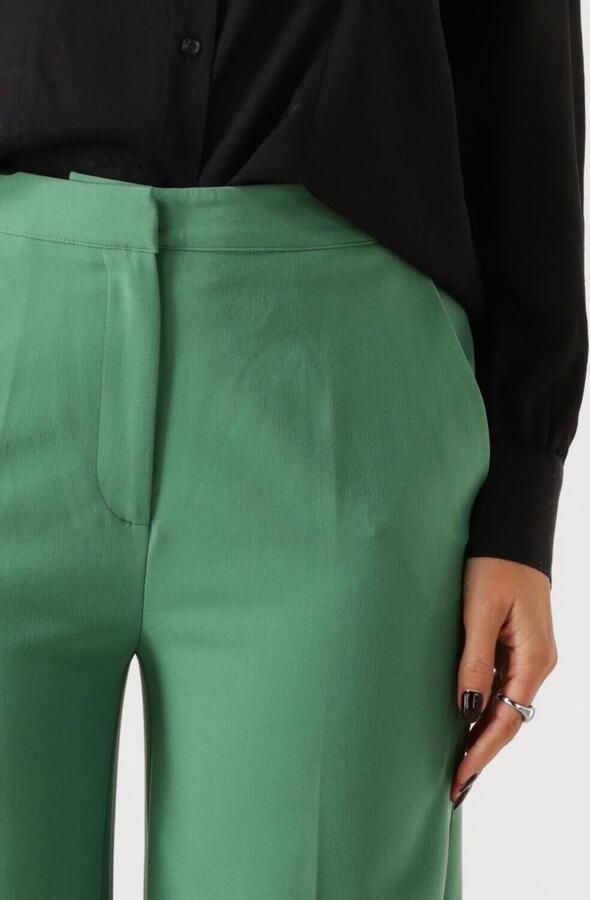 Another-Label high waist straight fit broek Moore groen - Foto 2