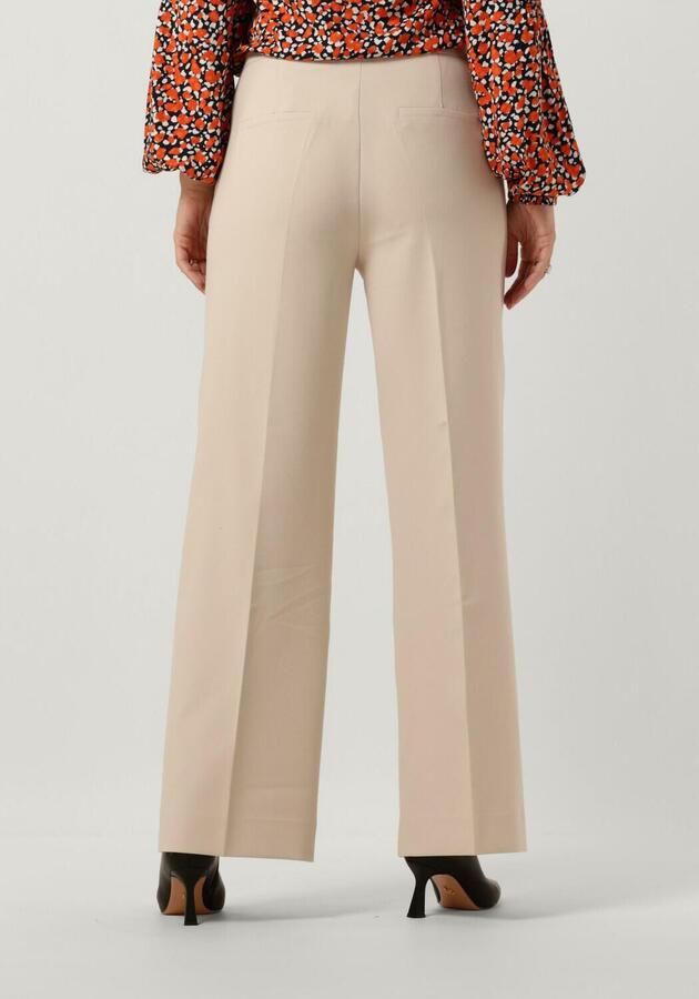 Another-Label high waist wide leg pantalon Moore pants zand