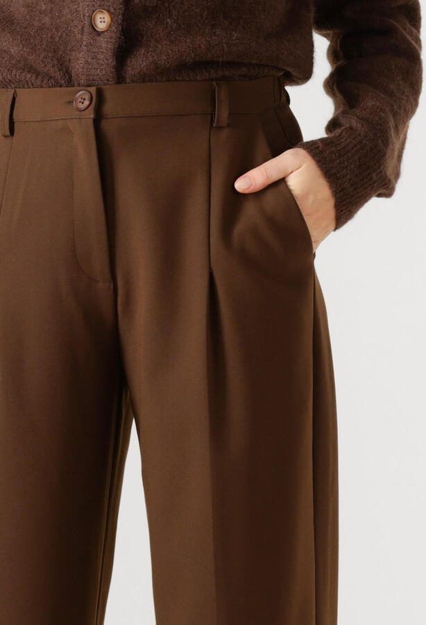 ANOTHER LABEL Dames Broeken Moore Pleated Pants Bruin - Foto 3