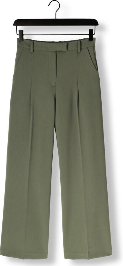 Another-Label wide leg regular waist pantalon donkergroen - Foto 3