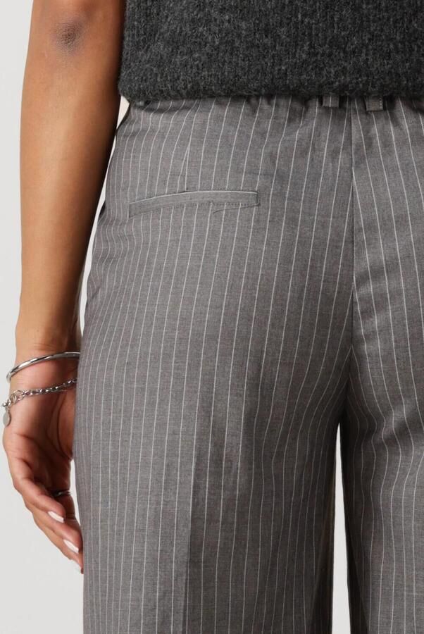 ANOTHER LABEL Dames Broeken Moore Pleated Pin Stripe Pants Grijs - Foto 2