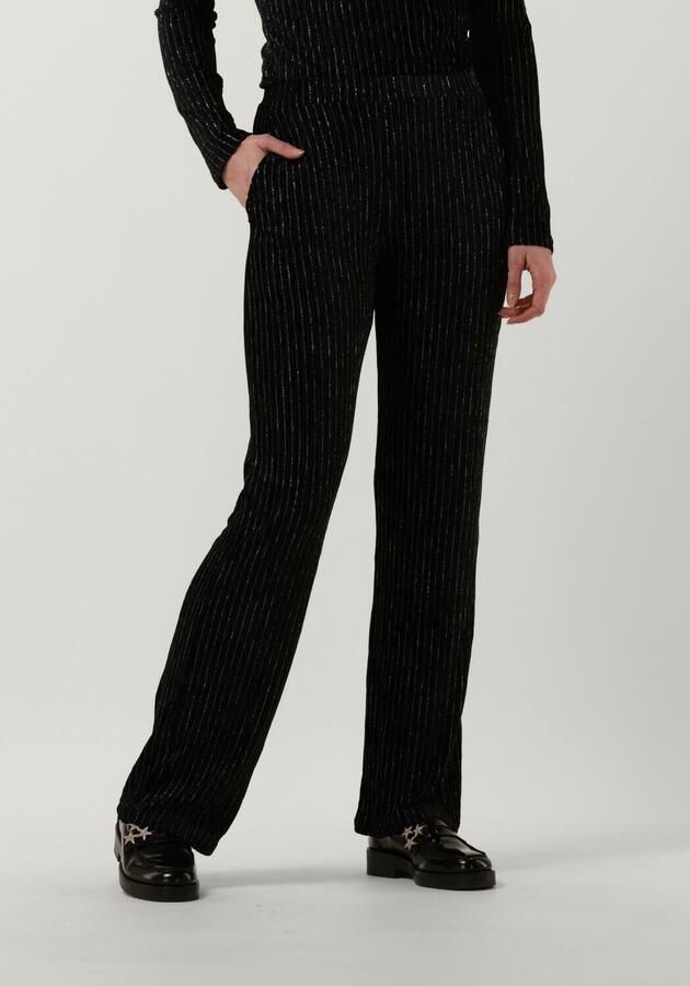 ANOTHER LABEL Dames Broeken Rivoli Velvet Pants Zwart - Foto 4
