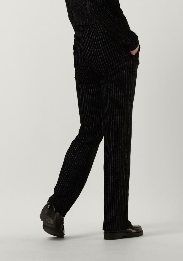ANOTHER LABEL Dames Broeken Rivoli Velvet Pants Zwart - Foto 1