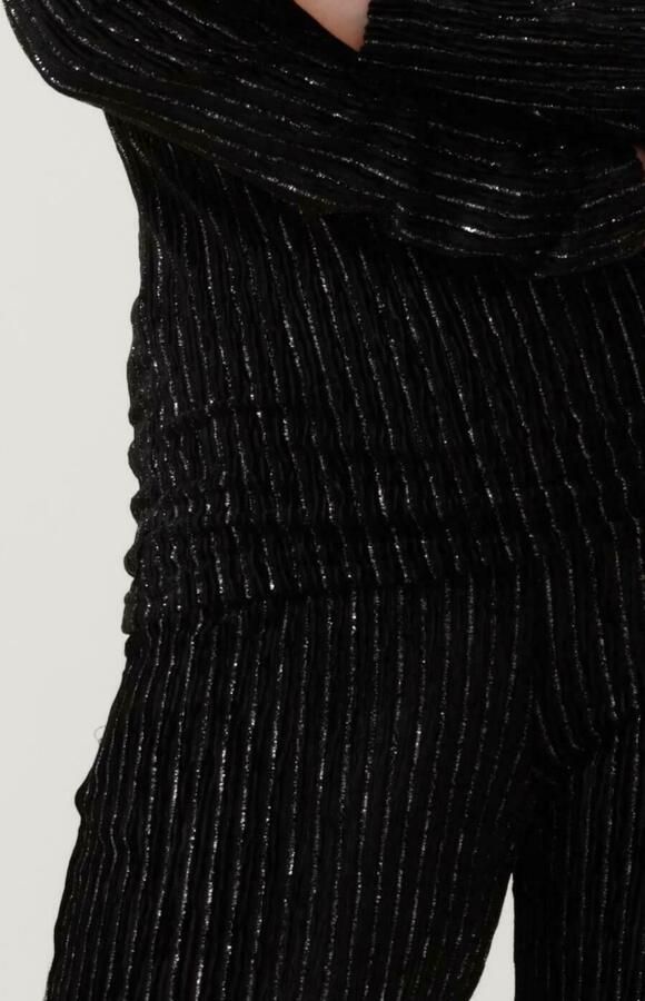 ANOTHER LABEL Dames Broeken Rivoli Velvet Pants Zwart - Foto 2