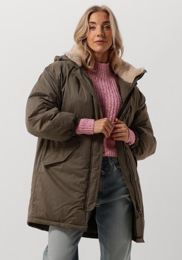 ANOTHER LABEL Dames Jassen Riley Parka Groen - Foto 4