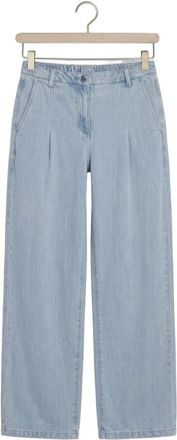 Another-Label wide leg high waist broek light blue denim - Foto 4