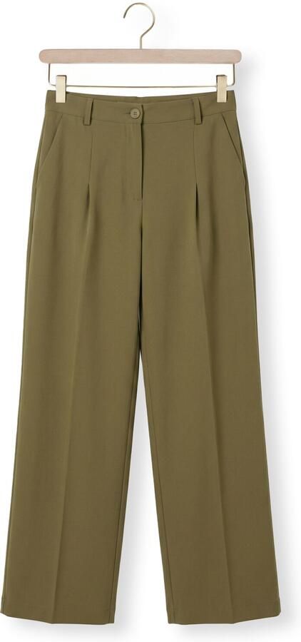 ANOTHER LABEL Dames Jeans Alemmy Pants Olijf - Foto 4