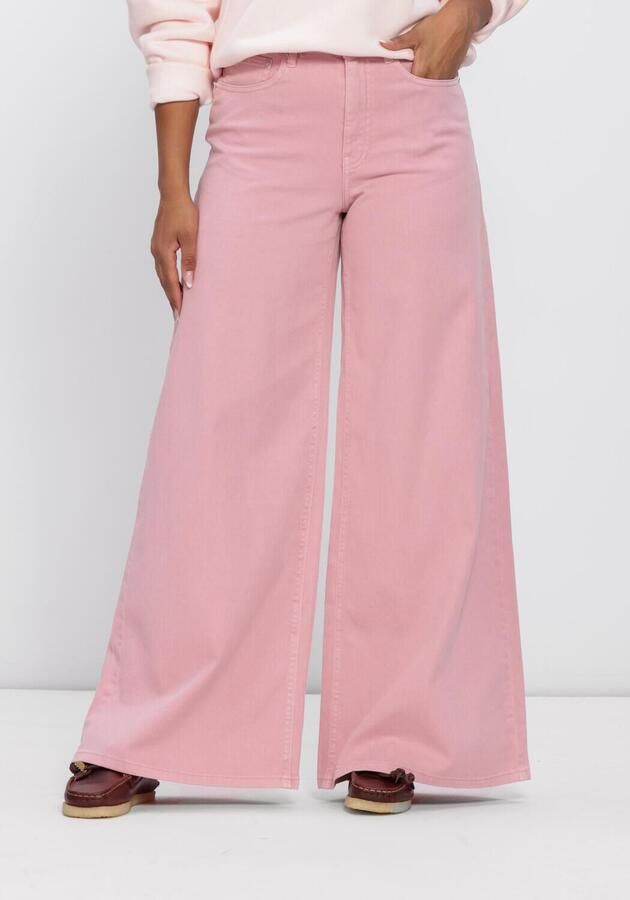 Another-Label Moore denim wide high waist wide leg jeans lichtroze