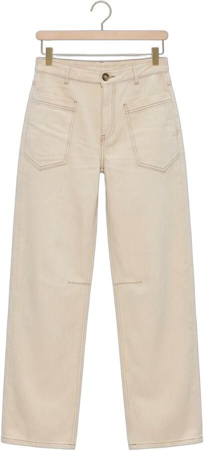 ANOTHER LABEL Dames Jeans Alnayomi Natural Denim Pants Ecru - Foto 4
