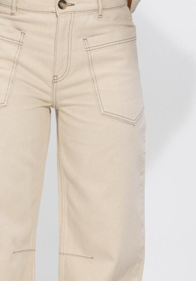 ANOTHER LABEL Dames Jeans Alnayomi Natural Denim Pants Ecru - Foto 3