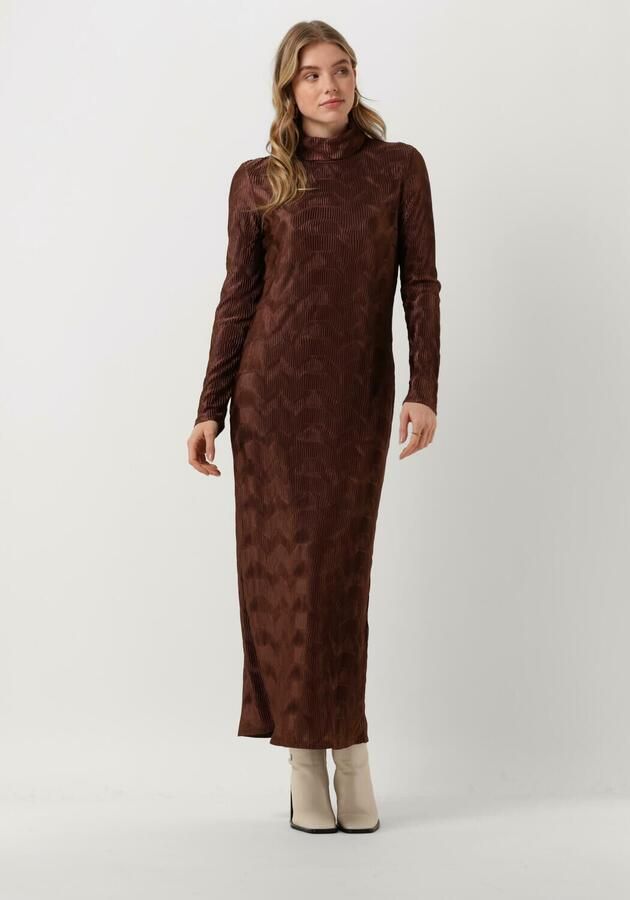 ANOTHER LABEL Dames Jurken Alaiya Dress L s Bruin - Foto 4