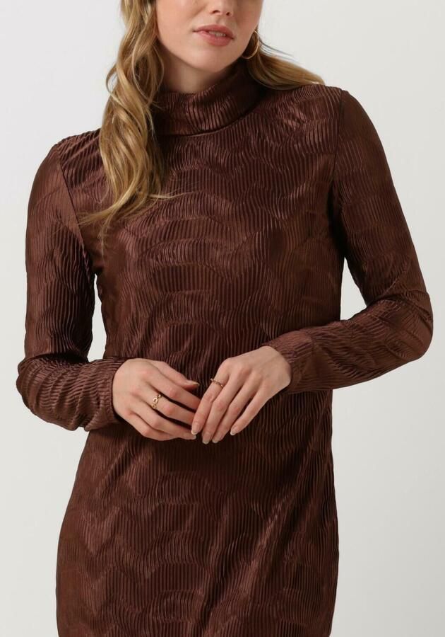 ANOTHER LABEL Dames Jurken Alaiya Dress L s Bruin - Foto 2