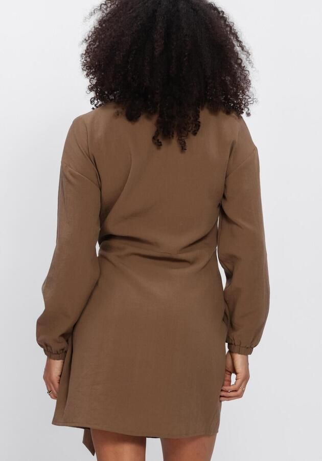 ANOTHER LABEL Dames Jurken Aljeana Dress L s Bruin - Foto 2