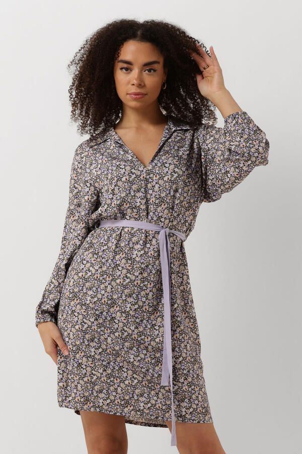 Another-Label gebloemde blousejurk Diana groen lila geel - Foto 4