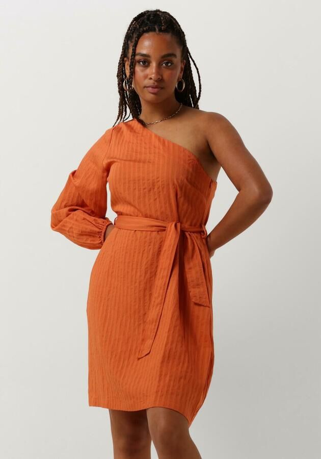 ANOTHER LABEL Dames Jurken Dua Dress L s Oranje - Foto 4