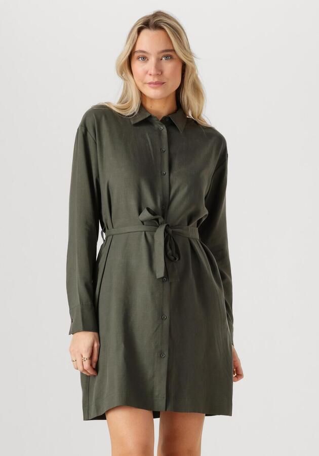ANOTHER LABEL Dames Jurken Joni Dress L s Olijf - Foto 4