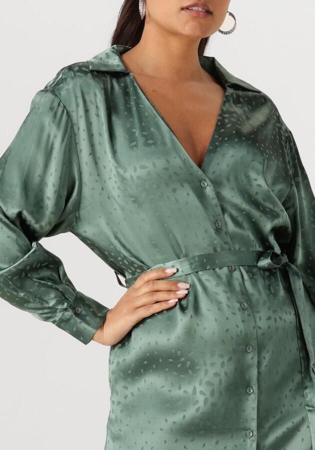 ANOTHER LABEL Dames Jurken Noel Dress L s Groen - Foto 2