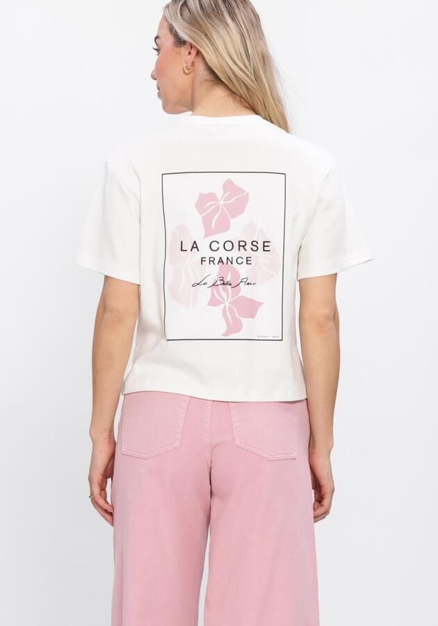 ANOTHER LABEL Dames Tops & T-shirts Algina La Corse T-shirt Gebroken Wit - Foto 4