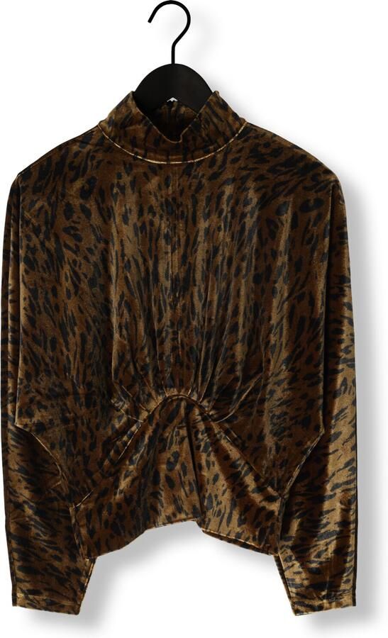 ANOTHER LABEL Dames Tops & T-shirts Arwen Animal Top Bruin - Foto 3