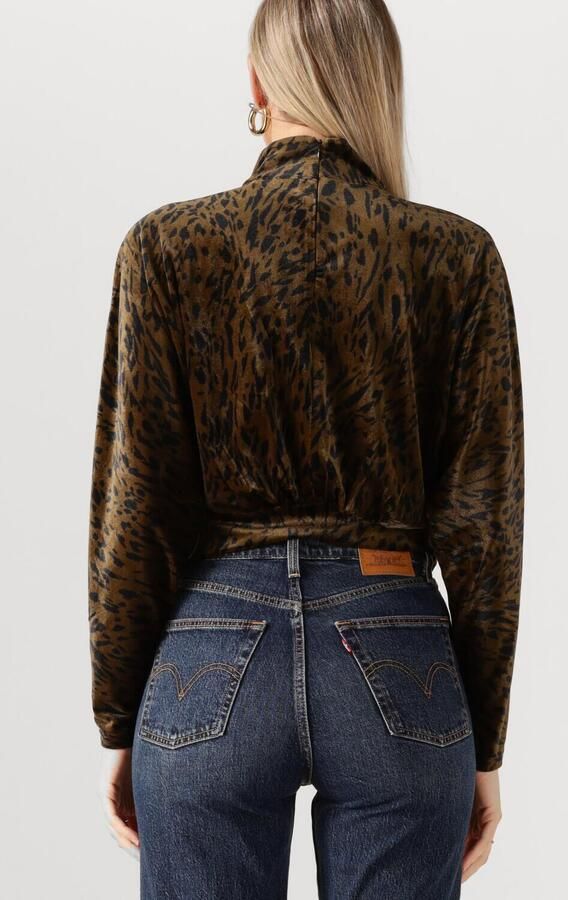 ANOTHER LABEL Dames Tops & T-shirts Arwen Animal Top Bruin - Foto 2