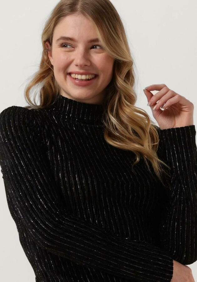 ANOTHER LABEL Dames Tops & T-shirts Charlot Velvet Top L s Zwart - Foto 2