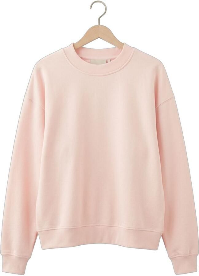 ANOTHER LABEL Dames Truien & Vesten Aldeline Sweat L s Lichtroze - Foto 2