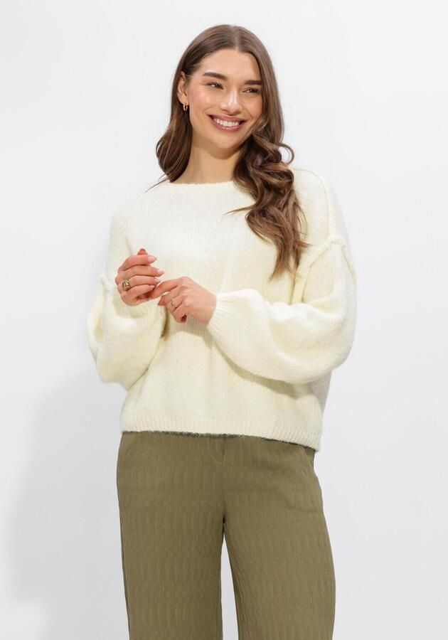 ANOTHER LABEL Dames Truien & Vesten Alroxane Knitted Pull L s Creme