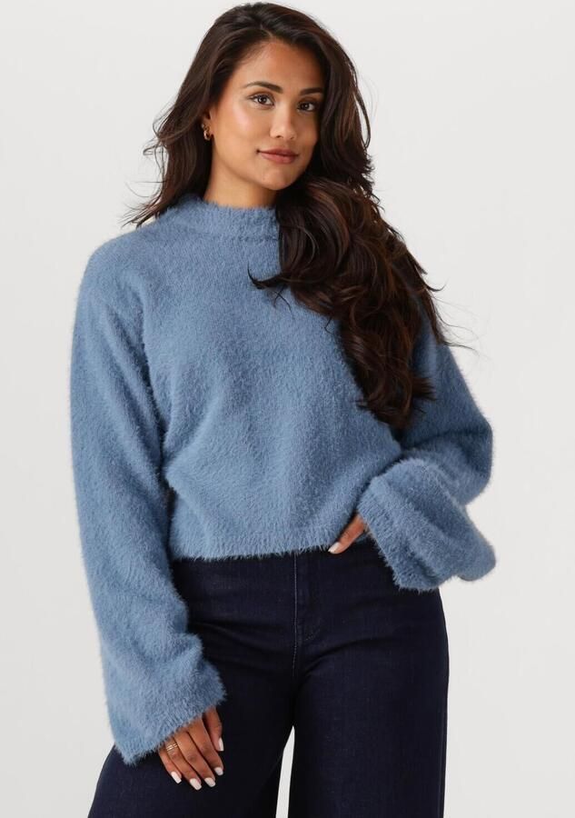 ANOTHER LABEL Dames Truien & Vesten Amaya Knitted Pull L s Lichtblauw - Foto 4