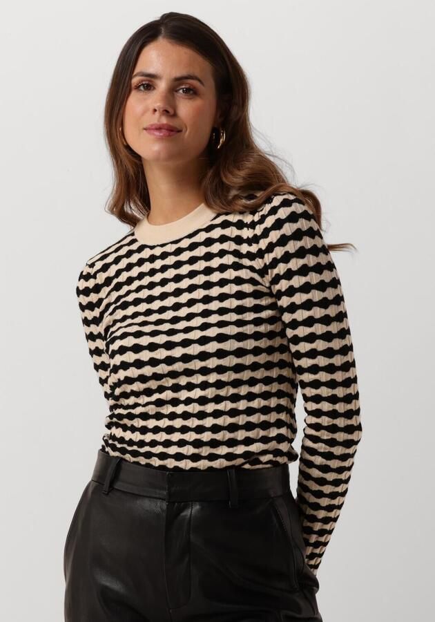 ANOTHER LABEL Dames Truien & Vesten Aster Knitted Pull Zwart - Foto 4