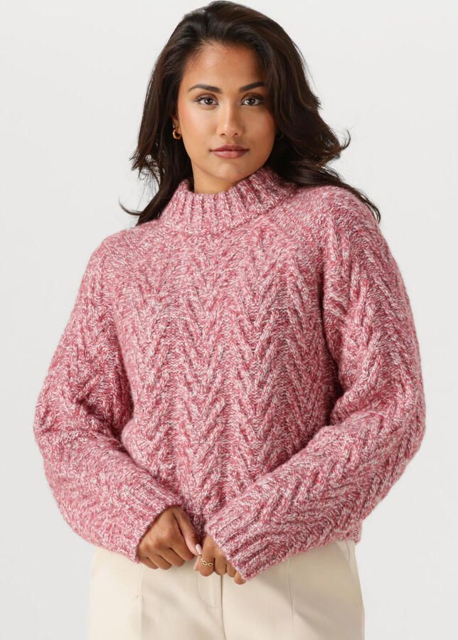 ANOTHER LABEL Dames Truien & Vesten Becka Knitted Pull L s Roze - Foto 4