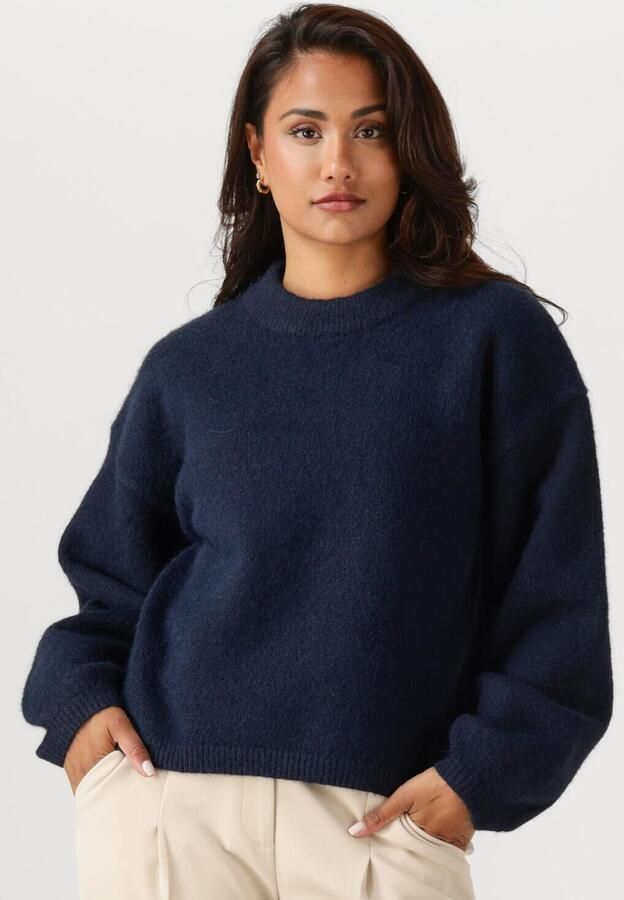 ANOTHER LABEL Dames Truien & Vesten Dylou Knitted Pull L s Donkerblauw - Foto 4