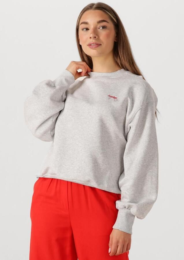 ANOTHER LABEL Dames Truien & Vesten Jaxy Flower Sweat Lichtgrijs - Foto 4