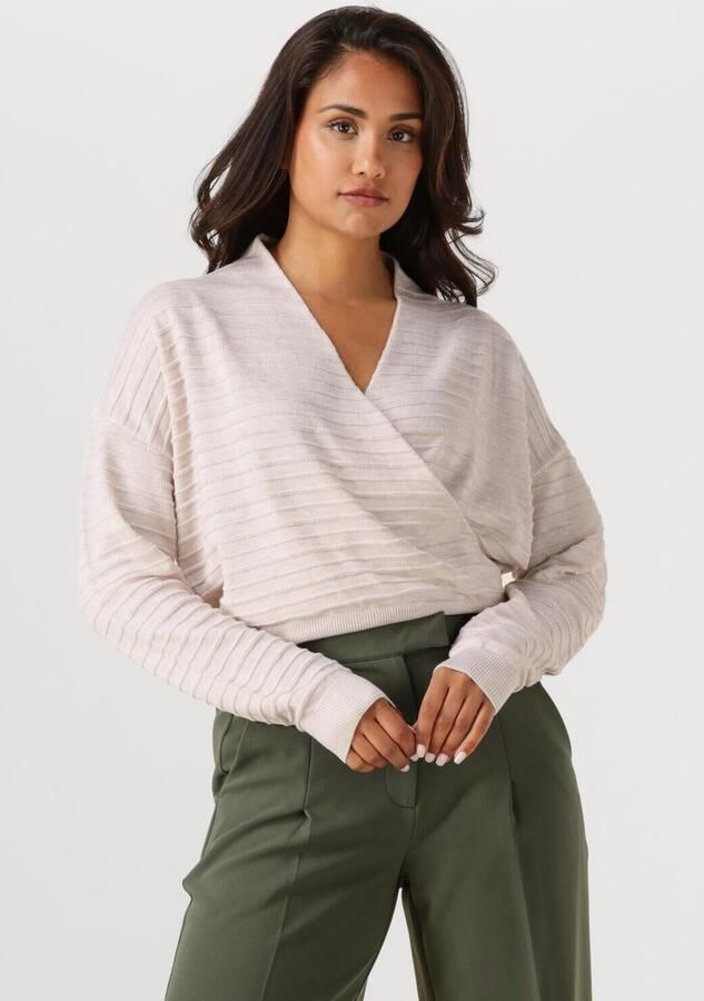 ANOTHER LABEL Dames Truien & Vesten Len Knitted Pull L s Gebroken Wit - Foto 4