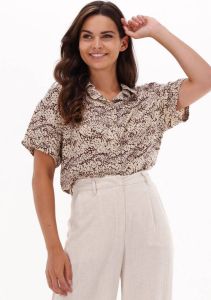 Another-Label blouse Laurel met all over print zand