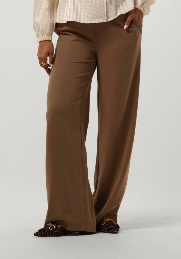 Another-Label high waist straight fit pantalon zand